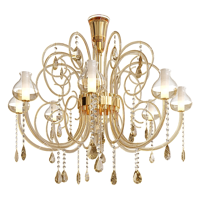 Elegant Patrizia Volpato Intrecci Chandelier 3D model image 5