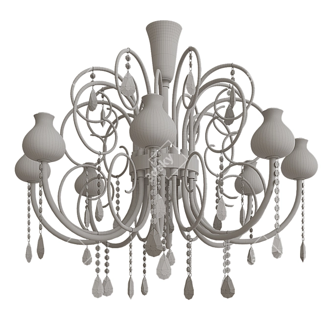 Elegant Patrizia Volpato Intrecci Chandelier 3D model image 6