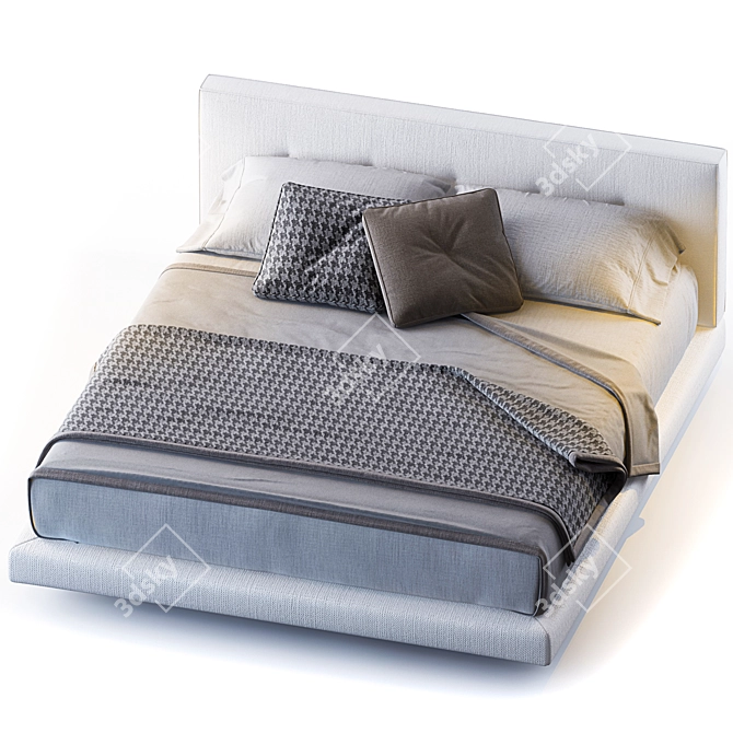 Minotti Brasilia Bed - Elegantly Modern 3D model image 2