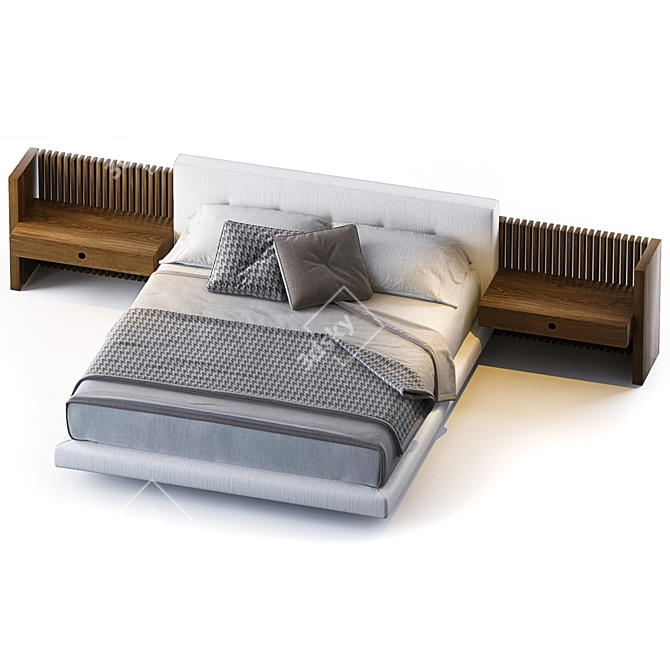 Minotti Brasilia Bed - Elegantly Modern 3D model image 3