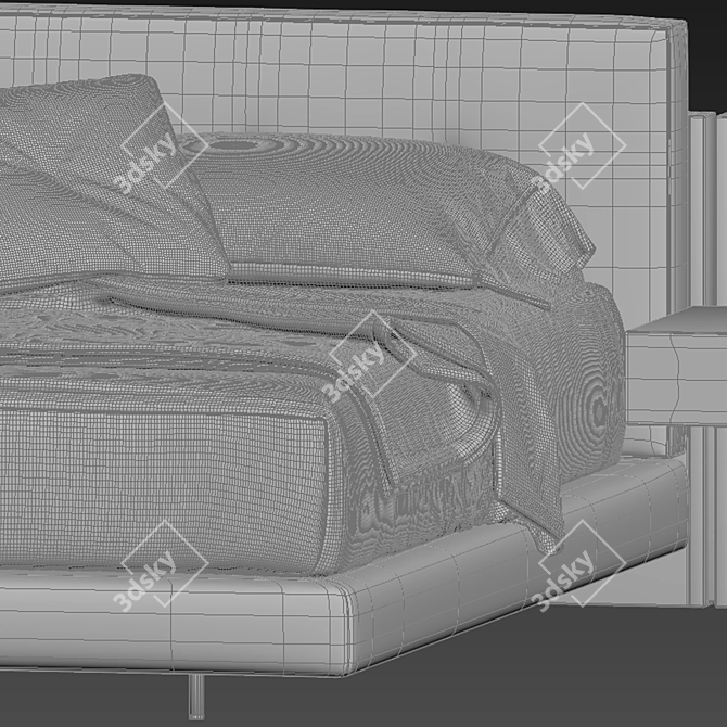 Minotti Brasilia Bed - Elegantly Modern 3D model image 4