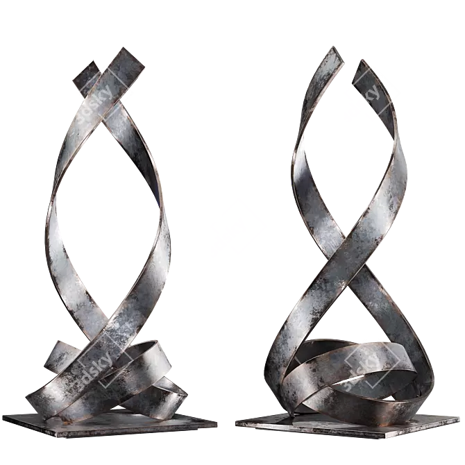 Modern Metal Sculpture Hyldreth Knot 3D model image 3