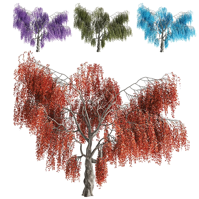 Enchanted Weeping Tree 3D Model 3D model image 1