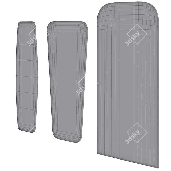 Contemporary Opera Wall Mirror 3D model image 5
