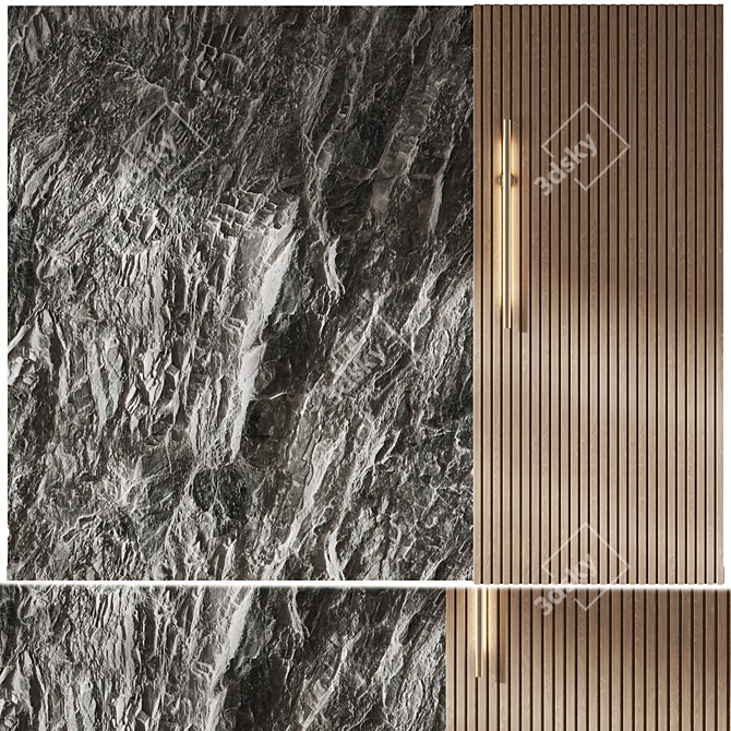 Decorative Wall Panel 3D Model 3D model image 1