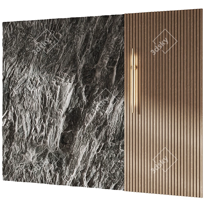 Decorative Wall Panel 3D Model 3D model image 2