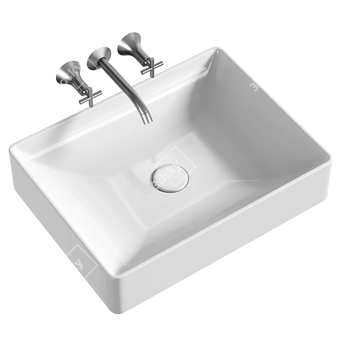 STWORKI Surface-Mounted Sink 50 3D model image 3