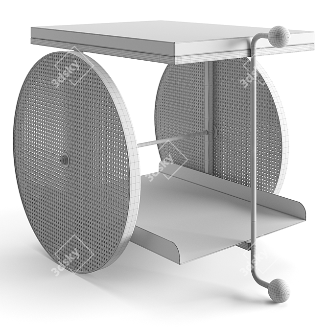 Modern Art Bar Cart by Picasso 3D model image 4