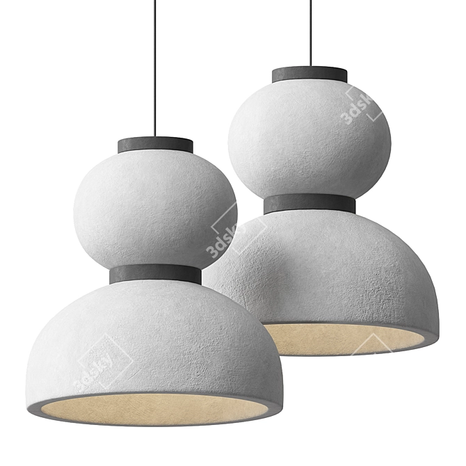 Modern Minimalist Noguchi Pendant Lamp 3D model image 1