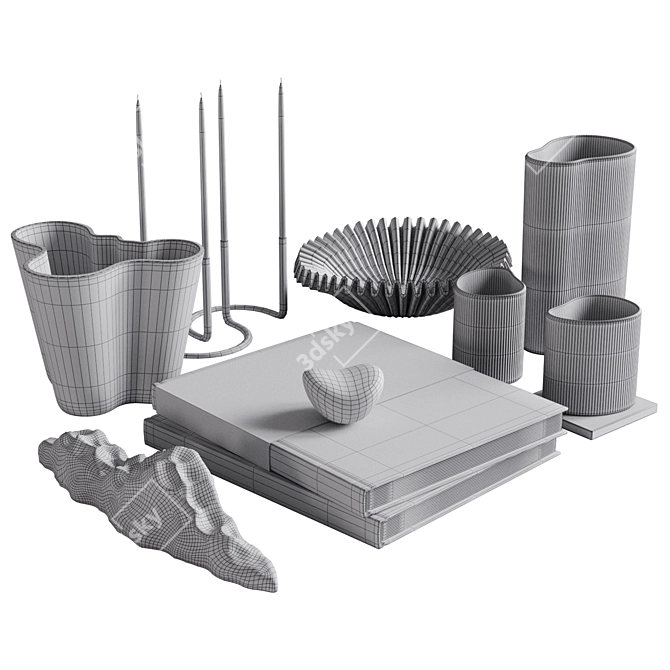Cubicle Decor Set Kit 3D model image 18