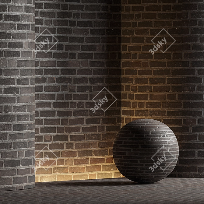 2016 Dark Brick Texture Pack 3D model image 1