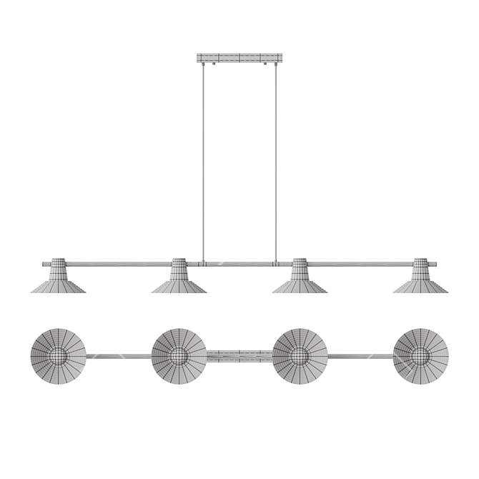 CICLA LONG 4 Pendant Light 3D model image 5