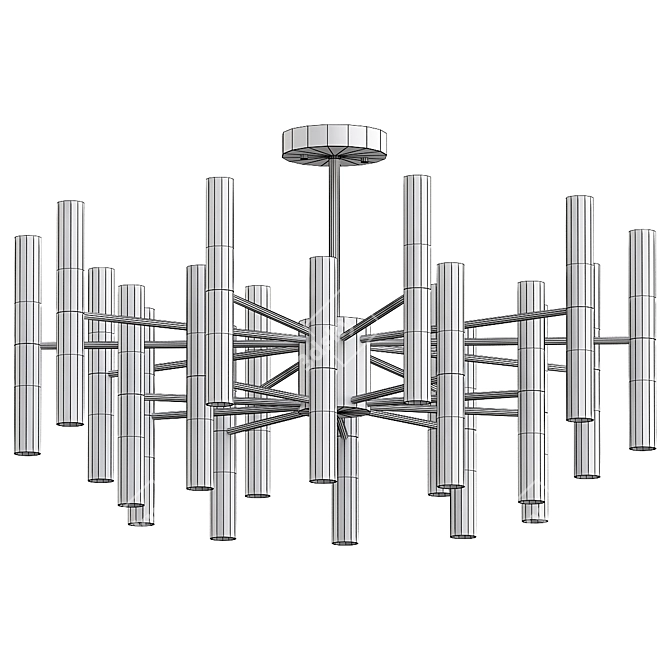 Elegant Bastone 346 Smart Chandelier 3D model image 3