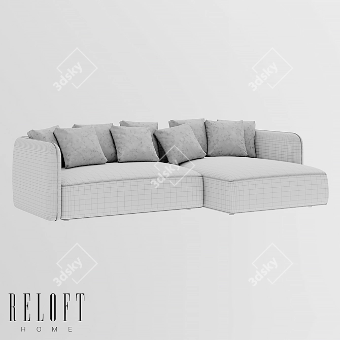 Modern Sofа in Wave Collection 3D model image 3