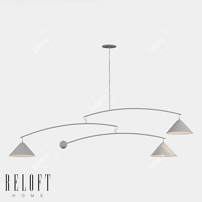 Kinetic Samurai Pendant Light 3D model image 2