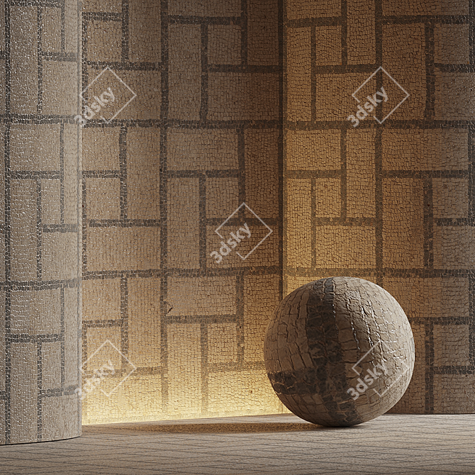 Three-Tone Paving Stones Kit 3D model image 1