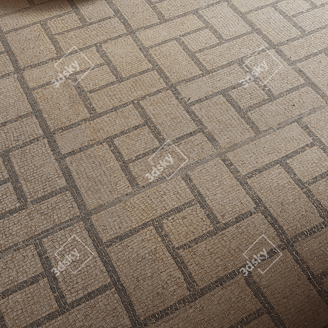 Three-Tone Paving Stones Kit 3D model image 2