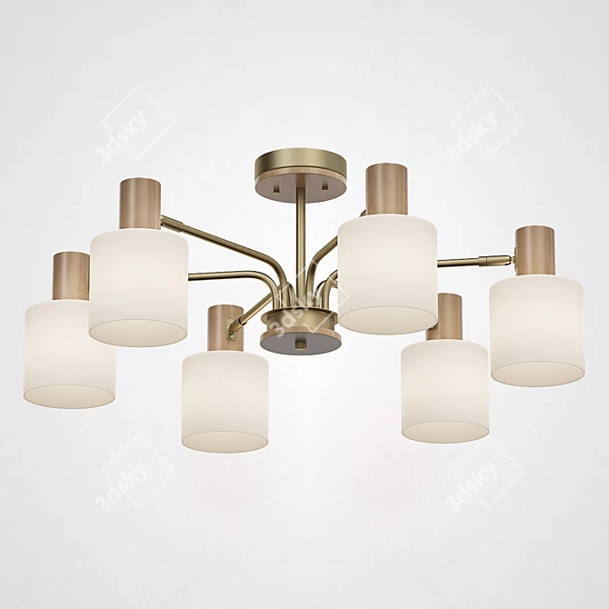 Elegant Glass Chandelier INGRID 6 3D model image 2