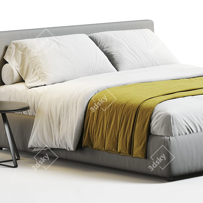 Modern Merkurio Bed 3D Model 3D model image 2