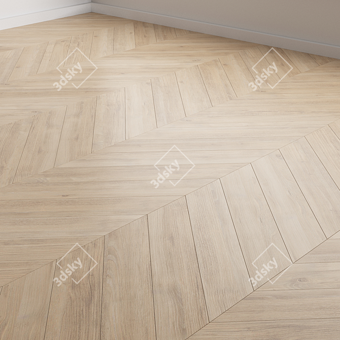 Versatile Oak Flooring Tiles 11 3D model image 5