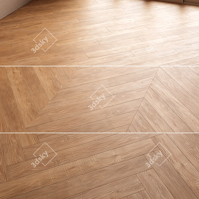 CoronaMultiMap Oak Parquet Flooring 3D model image 1