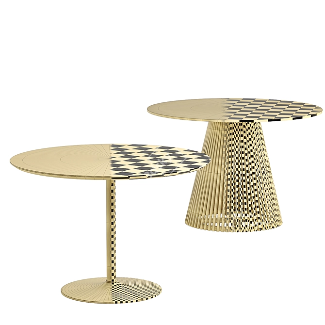 Modern Elegant Dining Table - Two Wood Color Options 3D model image 5