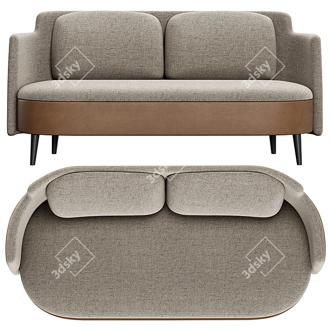 TurboSmooth Model Sofa | 1630x760xh745mm 3D model image 2