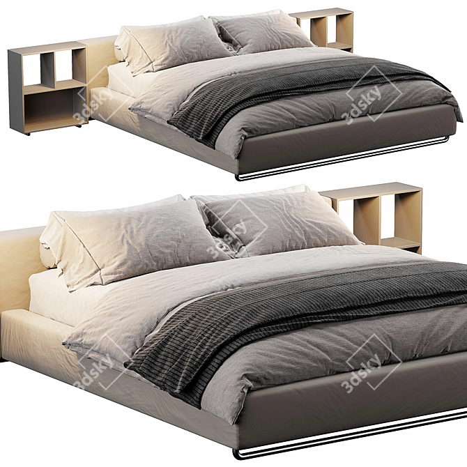 Flexform Groundpiece Bed 3D Model 3D model image 5