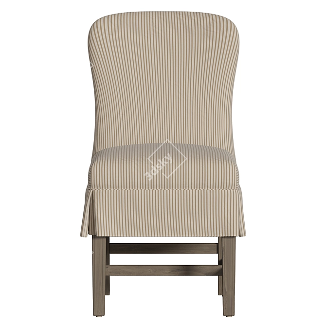 Ticking Stripe Dining Chair 3D model image 5