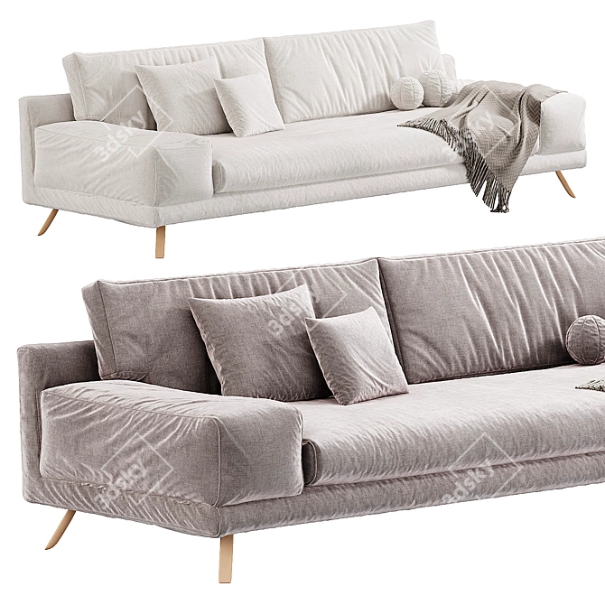 Contemporary Ian Sofa Design 3D model image 1