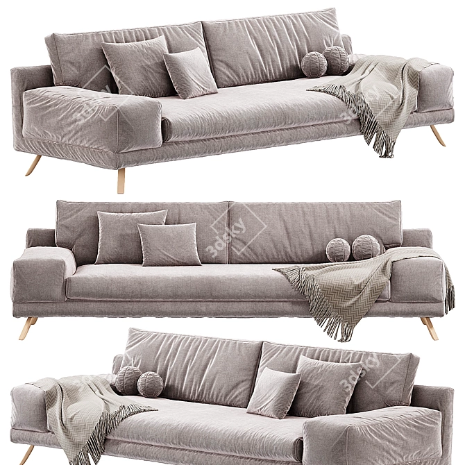 Contemporary Ian Sofa Design 3D model image 2