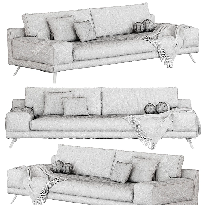 Contemporary Ian Sofa Design 3D model image 5