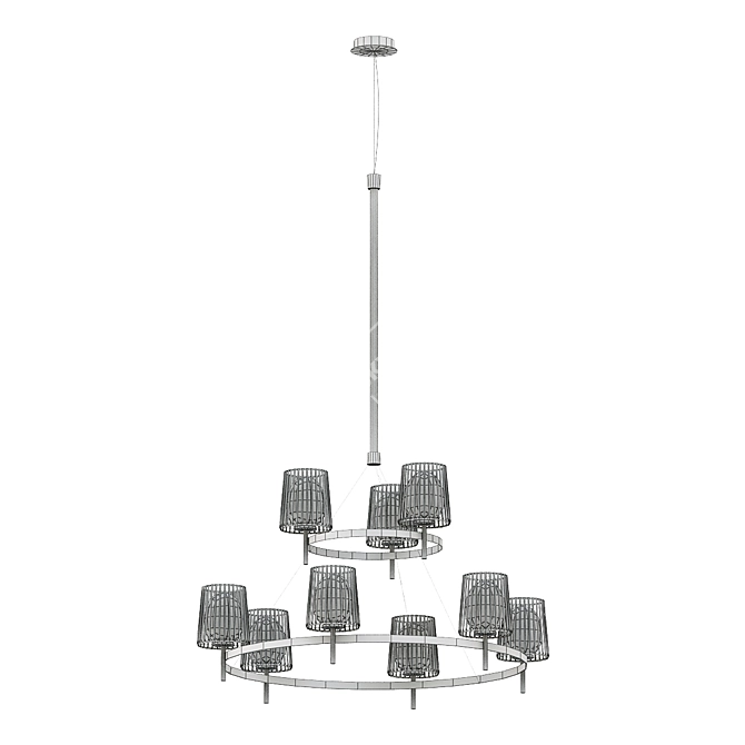 Elegant Dual Light Fixture 3D model image 3