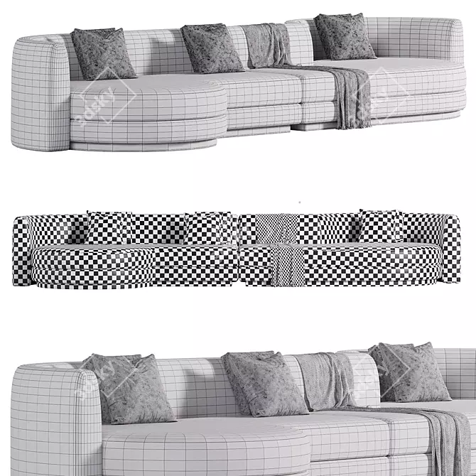 Contemporary UBE Sofa Christopheysi 3D model image 3