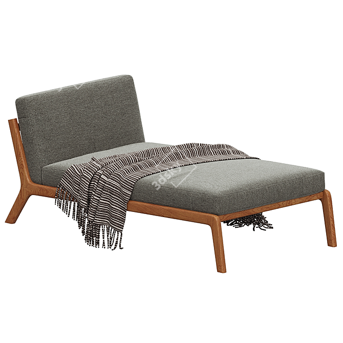 Plaid Chaise Lounge by Usona 3D model image 2