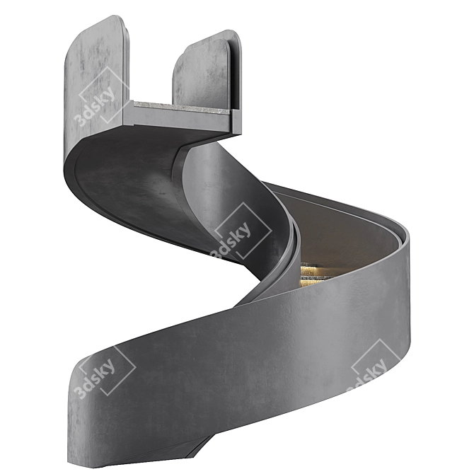 Premium Spiral Staircase 13 - 3Ds Max, OBJ 3D model image 7