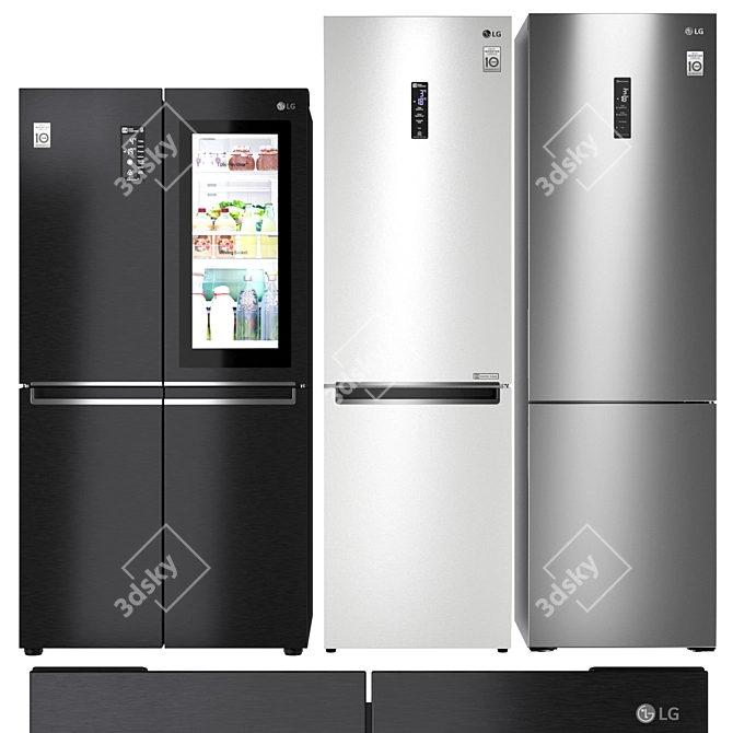 LG Refrigerator Set Trio 3D model image 1