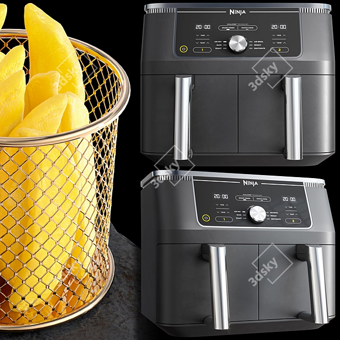 Ninja Air Fryer Bundle Pack 3D model image 3