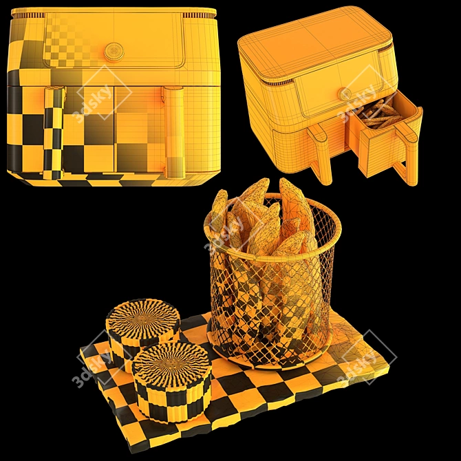 Ninja Air Fryer Bundle Pack 3D model image 7