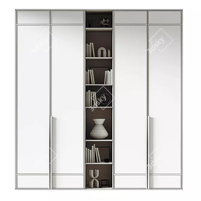 Modern Wardrobe Model 060 3D model image 3