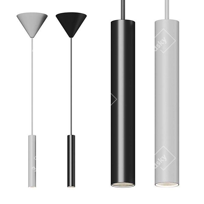 Modern Omari Pendant Light 3D model image 1