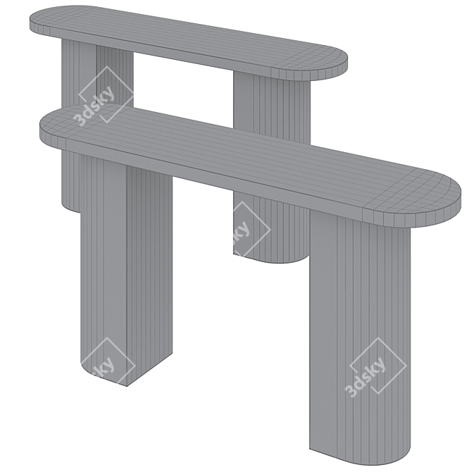 Sleek Catalina Console by Interior Secrets 3D model image 5