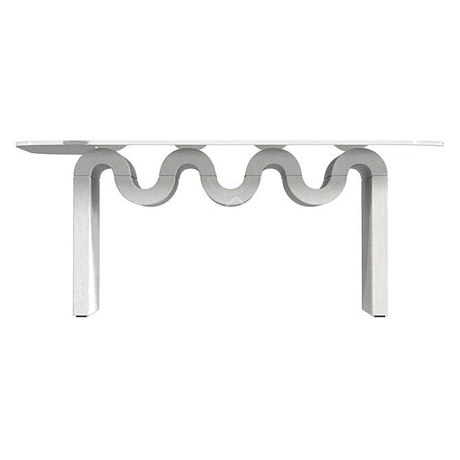 Modern Aria Coffee Table: 60.9x101.6x41.4cm 3D model image 2