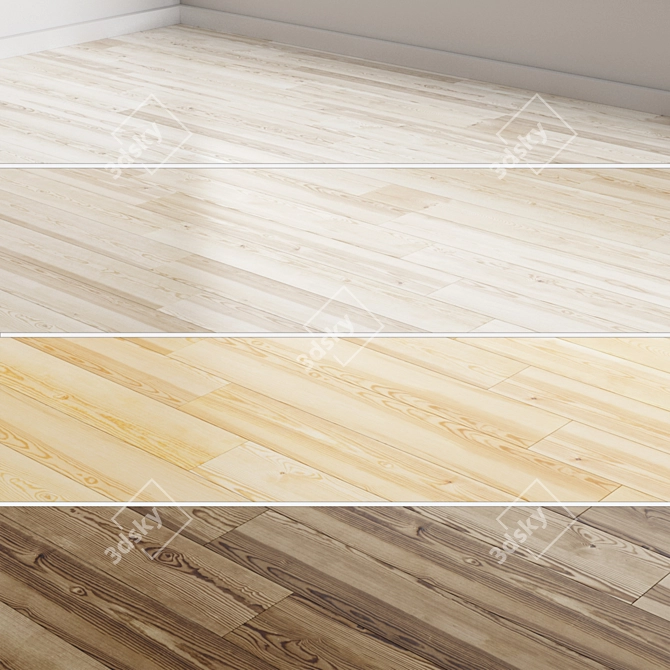  Oak Parquet Flooring Variety Set 3D model image 1