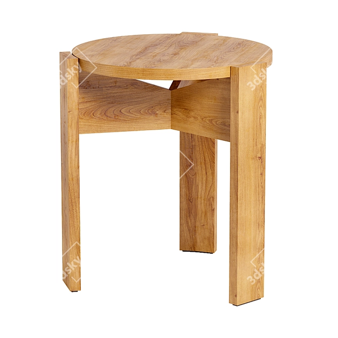 Sleek Kino Stool Ash Deal 3D model image 2