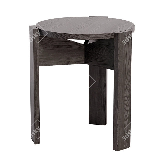 Sleek Kino Stool Ash Deal 3D model image 3