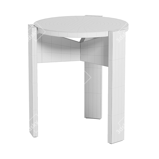 Sleek Kino Stool Ash Deal 3D model image 6