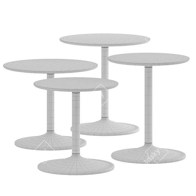 Modern Soft Side Table in Rendered 3D 3D model image 4