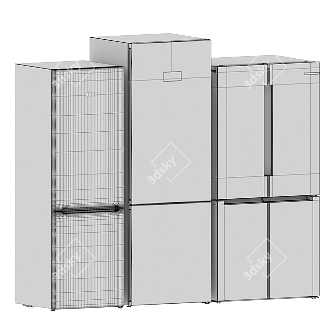 Bosch Refrigerator Set Trio 3D model image 4