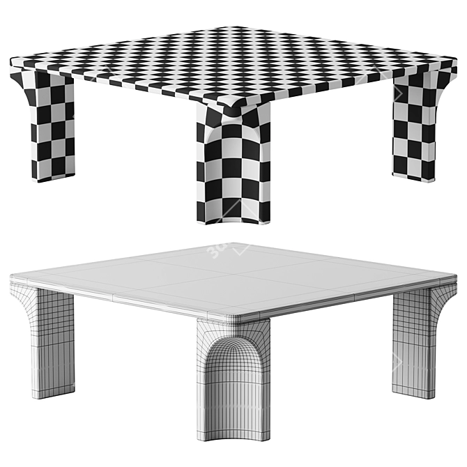 Modern Elegance: Gubi Doric Coffee Table 3D model image 5